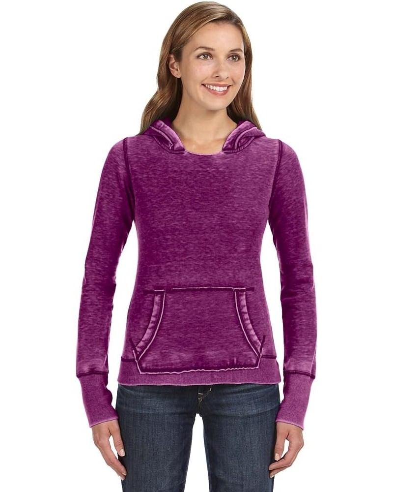 Women's Ladies Zen Pullover Hooded Sweatshirt Very Berry Purple $16.79 Hoodies & Sweatshirts