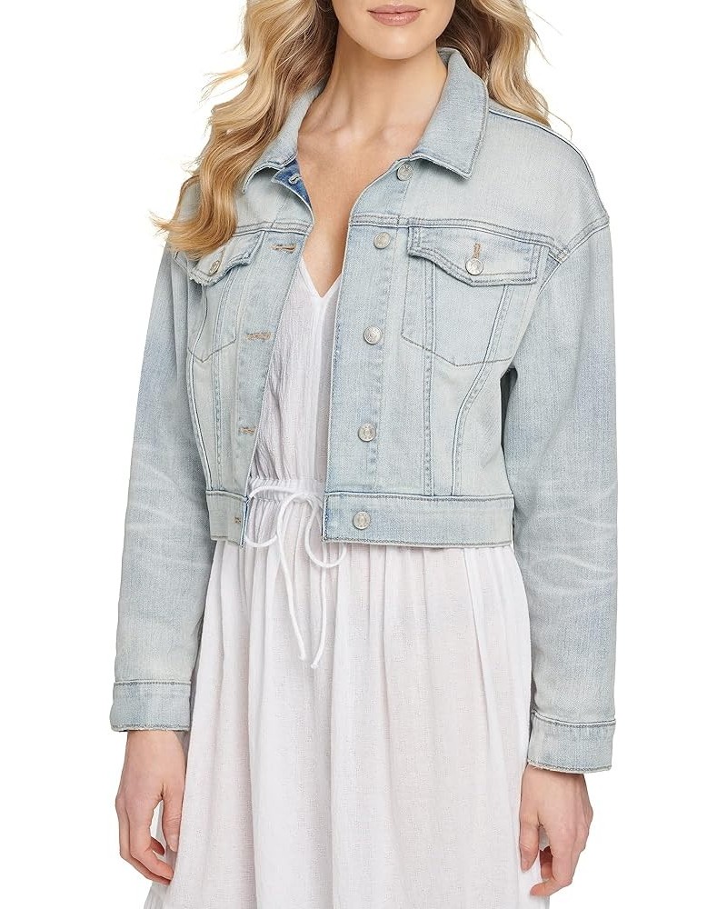 Women's Cropped Light Demin Jacket Lafayette $27.38 Jackets