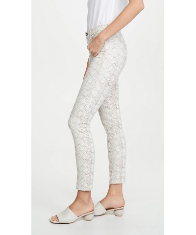 Women's Prima Mid-Rise Cigarette Leg Skinny Fit Ankle Pant Silk Python Ivory Dust $40.17 Pants