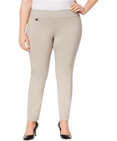 Women's Tummy Control Pull On Skinny Pants Brown Size 28W $13.85 Pants