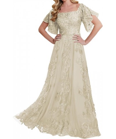 Lace Mother of The Bride Dresses - Sleeves Formal Evening Gowns Wedding Long Mauve $47.00 Dresses