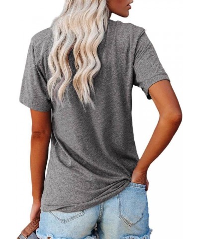 Mama Shirt Womens Short Sleeve Tops Trendy Graphic Tees Casual Mom Tshirt Grey $12.97 T-Shirts