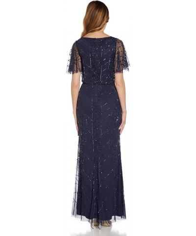 Women's Beaded Blouson Dress Navy $136.80 Dresses