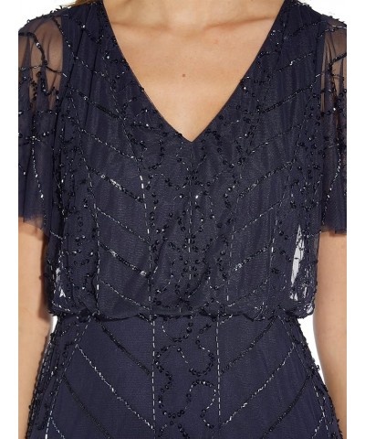 Women's Beaded Blouson Dress Navy $136.80 Dresses