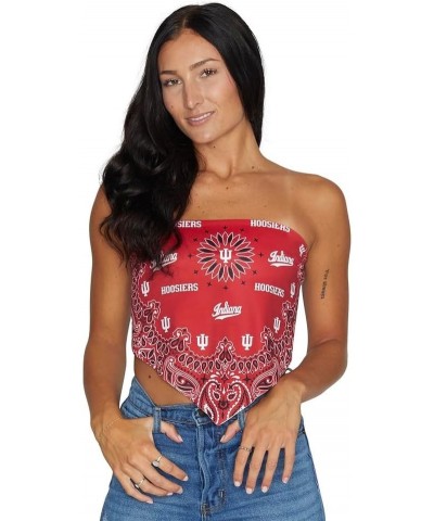 Women's Bandana Top Tailgate Outfit College Tank Top Crop Top Made in USA One Size Fits Most Indiana Hoosiers - Crimson $19.8...