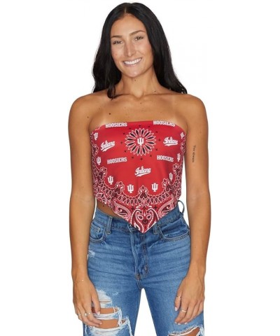 Women's Bandana Top Tailgate Outfit College Tank Top Crop Top Made in USA One Size Fits Most Indiana Hoosiers - Crimson $19.8...