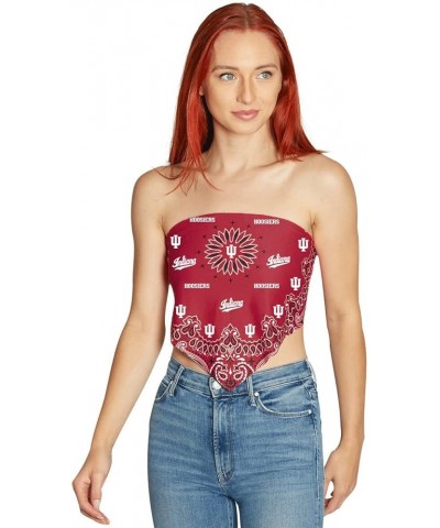 Women's Bandana Top Tailgate Outfit College Tank Top Crop Top Made in USA One Size Fits Most Indiana Hoosiers - Crimson $19.8...