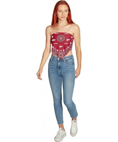 Women's Bandana Top Tailgate Outfit College Tank Top Crop Top Made in USA One Size Fits Most Indiana Hoosiers - Crimson $19.8...