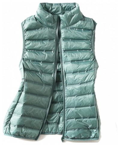 Women's Ultra Light Long Down Vest Zipper Up Nylon Water-Resistant Puffer Vest Coat for Outdoor White $29.67 Vests