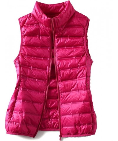 Women's Ultra Light Long Down Vest Zipper Up Nylon Water-Resistant Puffer Vest Coat for Outdoor White $29.67 Vests