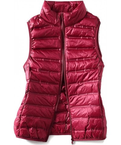 Women's Ultra Light Long Down Vest Zipper Up Nylon Water-Resistant Puffer Vest Coat for Outdoor White $29.67 Vests