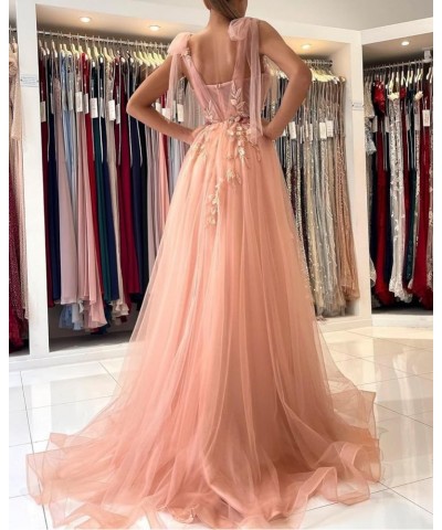 Lace Appliques Prom Dresses Long Ball Gown with Slit Tulle Sweetheart Evening Party Gowns Yellow $30.00 Dresses