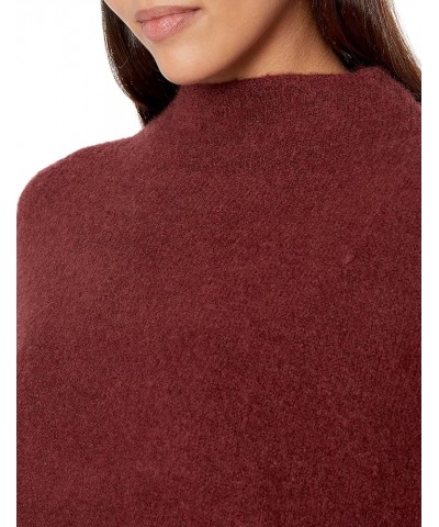 Women's Mock Neck Cozy Sweater – Soft Long Sleeve Pullover Top Wine $34.19 Sweaters