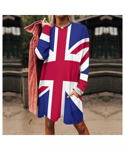 Womens Casual Hoodies Pullover Tops British Flag Long Sleeve Sweatshirts T-Shirt Fall Clothes XL Large White-2 $18.81 Hoodies...