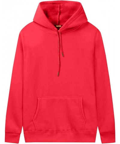 Sleep Jacket Womens Women's Casual Pocket Hoodie Long Sleeve Fashion Rope Pullover Hoodie Top Plain Hoodie 1-red $12.09 Hoodi...