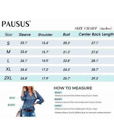 Womens Button Down Shirts with Pockets Long Sleeve Office V Neck Casual Business Blouses Tops Slim Fit Dress Shirt Blue $9.17...