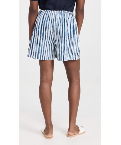 Women's Painterly Stripe Pull On Shorts Coastal Blue $47.55 Shorts