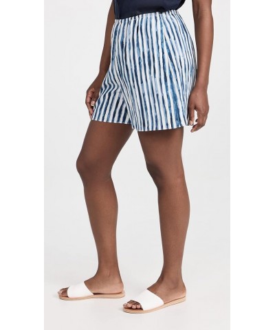 Women's Painterly Stripe Pull On Shorts Coastal Blue $47.55 Shorts