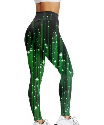 2024 St Patricks Day Seamless Leggings for Women Tummy Control High Waisted Green Clover Print Workout Soft Gym Yoga Pants A7...