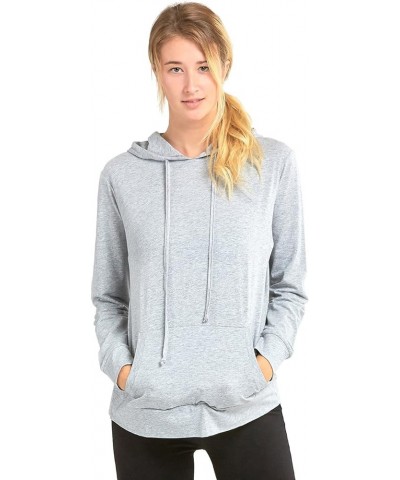 Women's Thin Cotton Pullover Hoodie Sweater Heather Gray - 1 $14.81 Hoodies & Sweatshirts