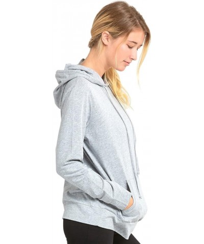 Women's Thin Cotton Pullover Hoodie Sweater Heather Gray - 1 $14.81 Hoodies & Sweatshirts