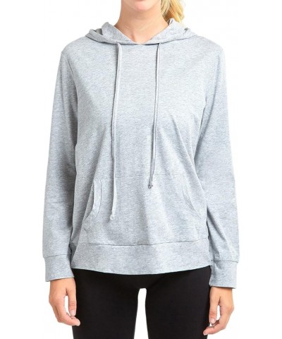 Women's Thin Cotton Pullover Hoodie Sweater Heather Gray - 1 $14.81 Hoodies & Sweatshirts