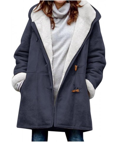 Winter Coats For Women 2023 Trendy Casual Warm Jacket Fashion Long Sleeve Outerwear Trendy Clothes 1-navy $15.14 Jackets