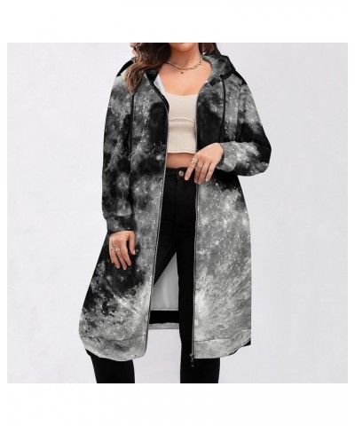 Zip Up Hoodie Women - Long Sleeve Fall Hoodeds Monarch Butterflies Sweatshirts Fall Jacket Coat with Pockets Moon $18.72 Hood...