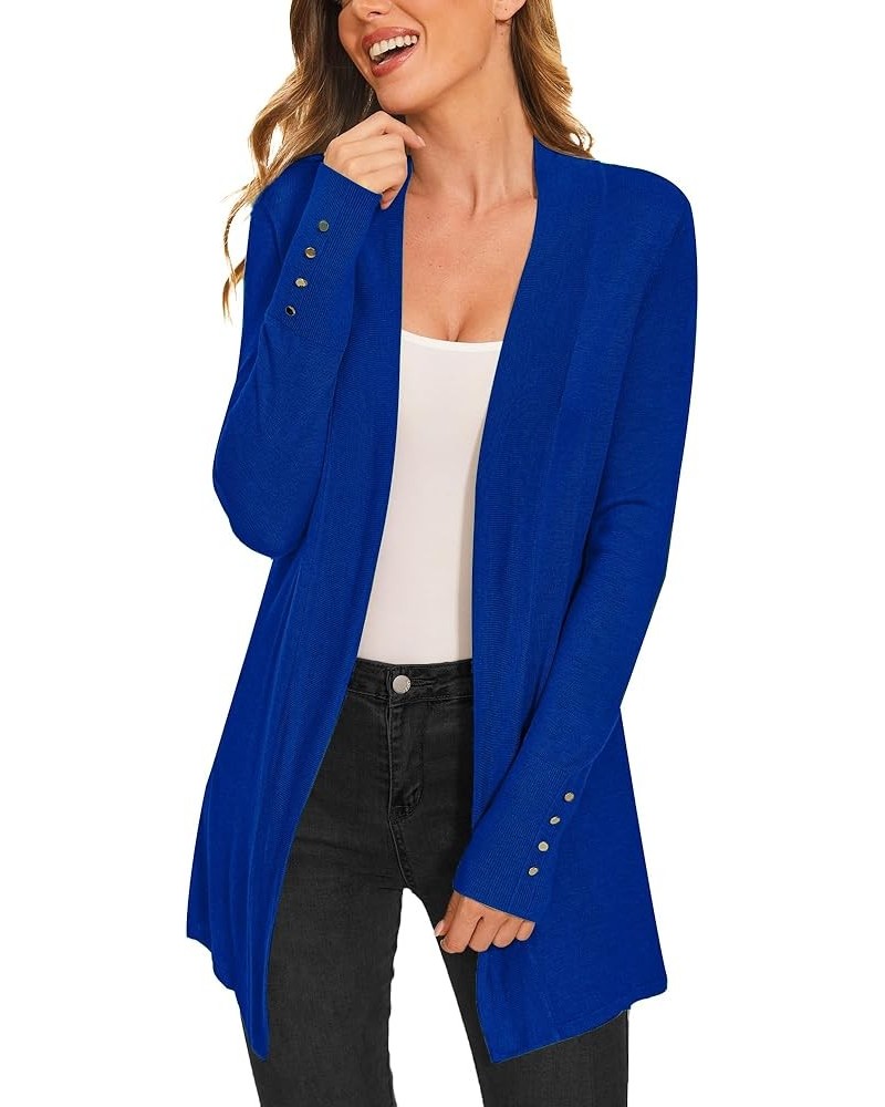 Cardigan for Women Long Sleeve Cardigan Sweaters for Spring Fall Blue $19.24 Sweaters