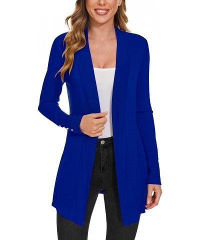 Cardigan for Women Long Sleeve Cardigan Sweaters for Spring Fall Blue $19.24 Sweaters