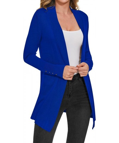 Cardigan for Women Long Sleeve Cardigan Sweaters for Spring Fall Blue $19.24 Sweaters