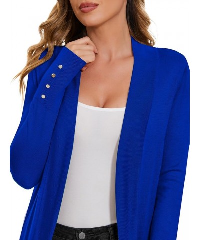 Cardigan for Women Long Sleeve Cardigan Sweaters for Spring Fall Blue $19.24 Sweaters