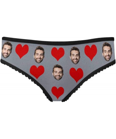 Custom Funny Face Red Love Heart Carnation Women's Brief Panty Printed with Photo(XS-XXL) Multi 09 $11.07 Underwear