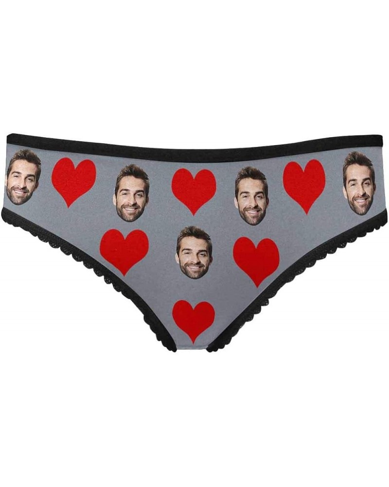 Custom Funny Face Red Love Heart Carnation Women's Brief Panty Printed with Photo(XS-XXL) Multi 09 $11.07 Underwear