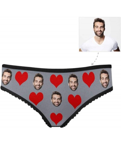 Custom Funny Face Red Love Heart Carnation Women's Brief Panty Printed with Photo(XS-XXL) Multi 09 $11.07 Underwear