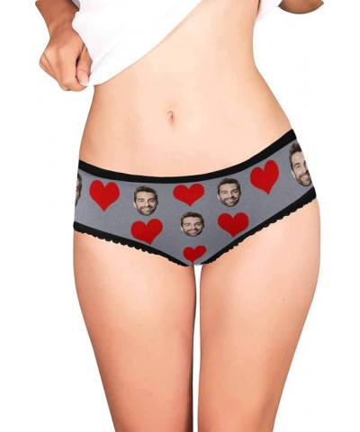 Custom Funny Face Red Love Heart Carnation Women's Brief Panty Printed with Photo(XS-XXL) Multi 09 $11.07 Underwear