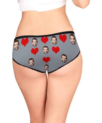 Custom Funny Face Red Love Heart Carnation Women's Brief Panty Printed with Photo(XS-XXL) Multi 09 $11.07 Underwear