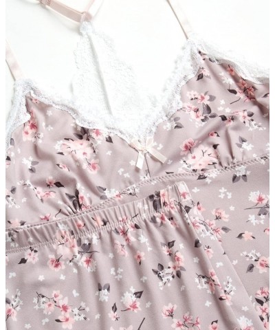 Women's Pajama Set- 2-Piece Micro Shorts and Cami Sleepwear Set Blush Stone Bloom $10.81 Sleep & Lounge