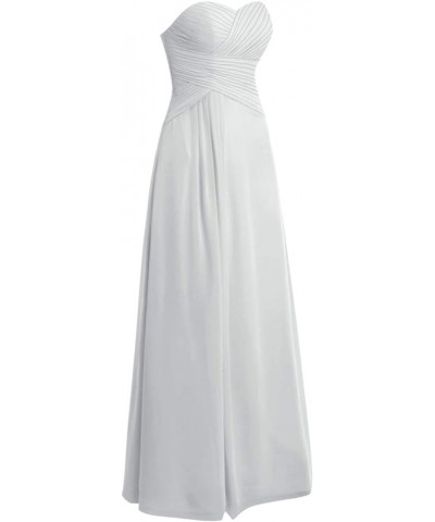 Bridesmaid Dresses Prom Dress - Long Evening Dress Chiffon Pleat Silver $30.79 Dresses