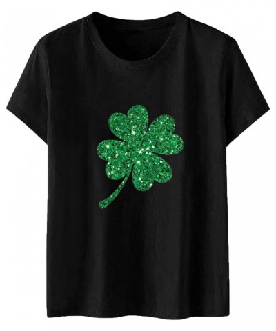 Women's St. Patrick's Day T-Shirt Shamrock Graphic Lucky Irish Tee Tops 2024 Summer Casual Loose Short Sleeve Holiday Shirts ...