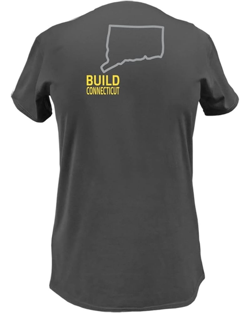 USA and Canada Build State Pride Ladies V Neck T-Shirt State Outline Graphic Tee-State Pride Connecticut $11.39 T-Shirts