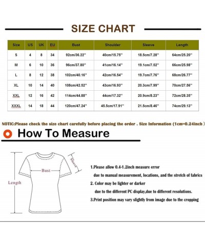 3/4 Sleeve Shirts for Women 2024 Casual Tops for Women Summer Blouses Round Neck Print Pullover Trendy Loose T-Shirt Top T $7...