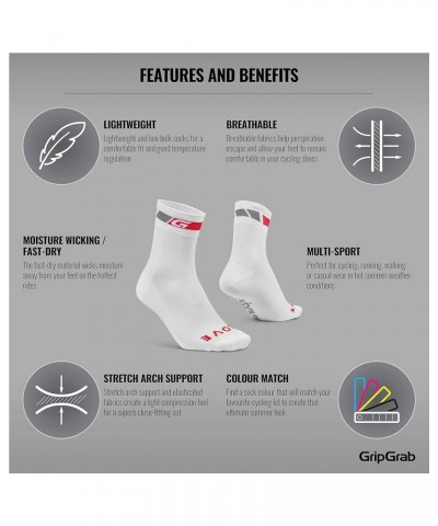 Classic Regular Cut Summer Cycling Socks Single & Multipack Bicycle Socks Coolmax Spinning Indoor Cycling Socks White $15.40 ...