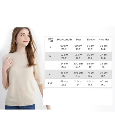 Women Knit Sweater Short Sleeve Pullover Wool Half Turtleneck Sweater Mustard $21.97 Sweaters