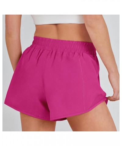 Running Shorts for Women Quick Dry Athletic Sports Shorts Lightweight Active Workout Gym Shorts with Zip Pocket Hot Pink $14....