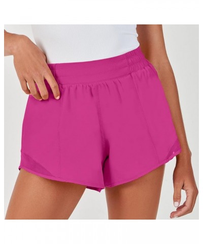 Running Shorts for Women Quick Dry Athletic Sports Shorts Lightweight Active Workout Gym Shorts with Zip Pocket Hot Pink $14....