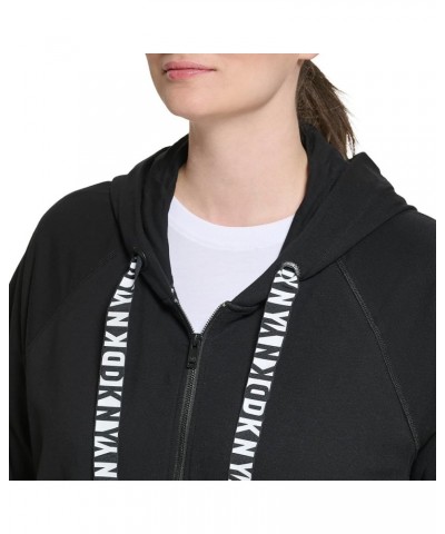 Women's Plus Size Cozy Comfy Terry Zip Hoodie Pullover Sweater Black $21.15 Sweaters