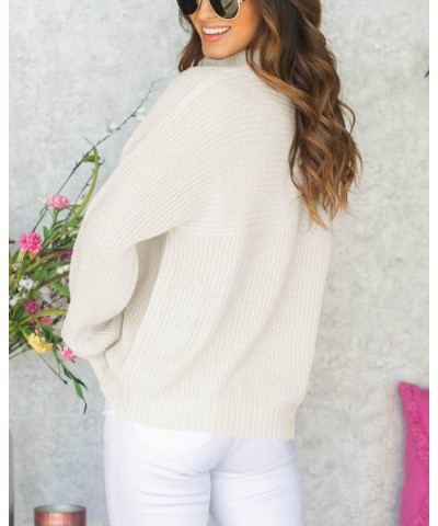 Womens Turtleneck Long Sleeve Pullover Sweaters Oversized Chunky Knitted Sweater Jumper Tops $11.43 Sweaters