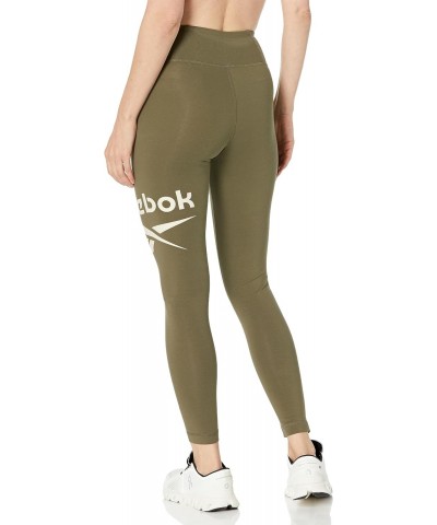 Women's Regular Identity Big Logo Cotton Leggings, Army Green $13.88 Activewear