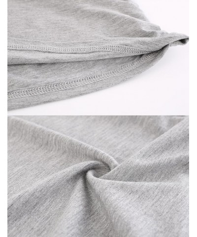 Long Enough to Cover Hip Maternity Side Ruch Tank Tops/Basic Maternity Tops for Summer Casual Wear (S-3XL) Gray+white $8.40 T...